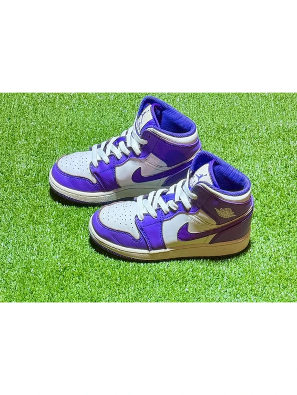 Air Jordan 1 Mid GS Purple White – Size 5.5Y / Women’s 7